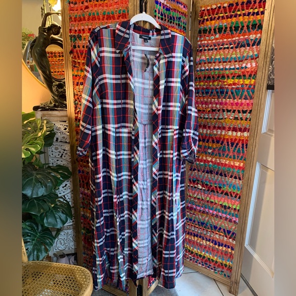 Torrid Plaid Duster - Picture 2 of 3